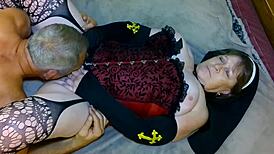 oh man i can't get enough of granny nun mary carmen's pussy getting licked so sacrilegiously good