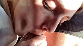 TEEN 18+ Pisses Then Gives RISKY PUBLIC BLOWJOB Camping