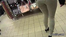 Luscious Czech Chick Teased and Nailed in POV Hypermarket