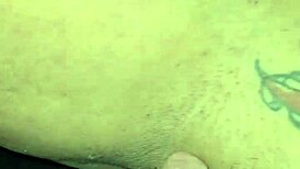 guy behind gloryhole couldn't make me cum so hubby licked my milf pussy clean