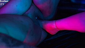 Lesbian feet tease turns into playful toe loving session