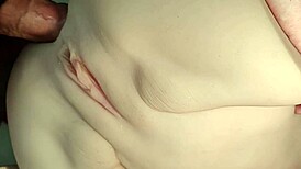 Double penetrate shaved fuck doll's big pussy ass with toys close-up