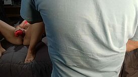 hot babes tease with their petite asses while guys watch