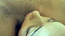 Roommate's Big Pussy Lips Tempt Me into Sucking Tits Licking Cum-Filled Face