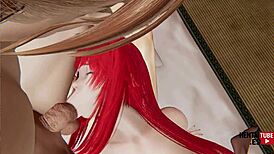 rias gremory from hs dxd anime gets fucked hard from behind in uncensored hentai cosplay animation