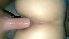 Sexy latina girlfriend rides anal creampie from friend's huge cock