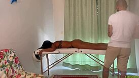 after sensual massage he wrecks married latina's tight asshole
