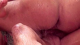 Adrianna Nicole Kneels in Shower for Deepthroat DP Threesome Anal Assault!