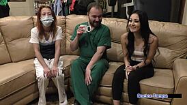 Dr Tampa turns blaire celeste into gaping nurse guinea pig
