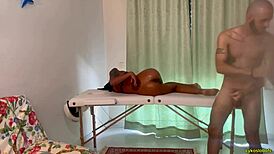 after sensual massage he wrecks married latina's tight asshole