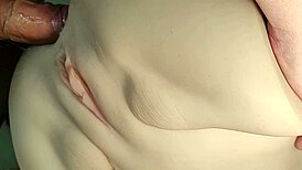 Double penetrate shaved fuck doll's big pussy ass with toys close-up