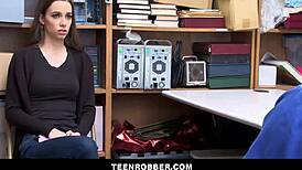 yo that skinny brunette shoplifter tali dova gets caught and fucked hard by the officer