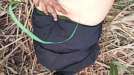 hot desi wife gets full anal lick deepthroat in sugarcane field by hubby