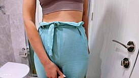 Hey, did I just accidentally fuck my hot stepmom's tight ass in the bathroom?