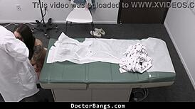 shy teen nurse tempts doctor with blowjob to keep secrets from parents