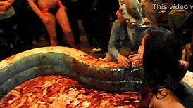 king dominates chocolate pool wrestling showdown