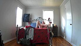 Hidden Cam Step Mom Masturbates New Clothes Home