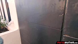 Pervymother classy stepmom strips sensually for stepson's visual climax