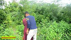 young indian boy ravishes girlfriend doggystyle in steamy jungle hideout