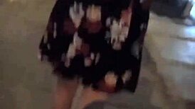 Hot street teen touches shaved pussy in boyfriend's car teasing fuck