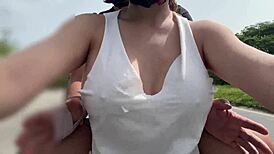 picking up my stepdad after college turns into dirty spanish talk and big tits bounce 😏🇲🇽