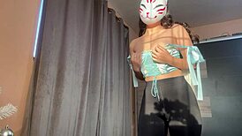 colombian beauty bends doggy to tease her wet pussy in solo play