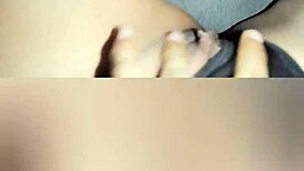 Hot street teen touches shaved pussy in boyfriend's car teasing fuck