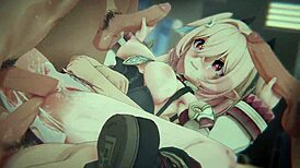 whoa linnea bound squirting bukkake gangbang in genshin forbidden field!