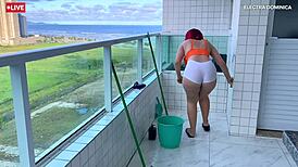 dude i hired this latina maid and her epic ass turned it into total fetish voyeur fuckfest