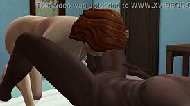 sims redhead milf cheats fucks big black cock big tits ass game