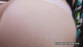 outdoor doggystyle bangs broke teen babe for cash