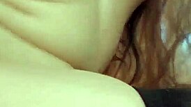 russian brunette in stockings deepthroats dildo dirty talks while fingering wet pussy and ass closeup