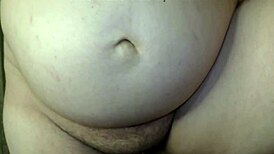 Fat hairy pregnant wife pussy cums from hubby's closeup pov masturbation creampie view