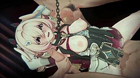 whoa linnea bound squirting bukkake gangbang in genshin forbidden field!