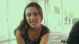 Young Amateur Begs Daddy for Sloppy Deepthroat Doggystyle Pounding!