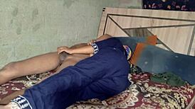 Desi girlfriend gets nasty fingered and dominated in dorm bathroom by friend