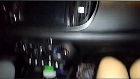 Hot street teen touches shaved pussy in boyfriend's car teasing fuck