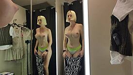 wanna see me trying on sexy see-through clothes naked in the mall changing room?