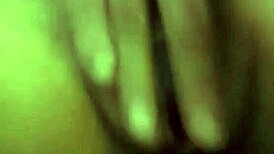 skinny puta fingers her wet pussy