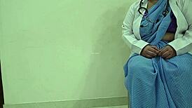 lady doctor eyes widen shocked at small cock patient reveal
