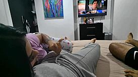 Colombian Petite Friend Licks Pussy While I Fuck Her Buddy's Cock
