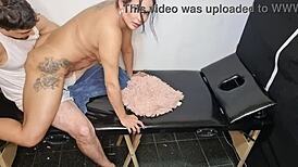 mmm brazilian pornstar gets clit massage with big cock creampie happy ending 😘💦