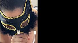 my hot latina neighbor milf drops to knees for pov blowjob ending in thick facial cumshot