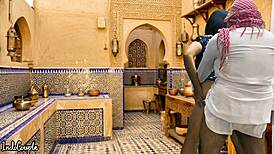 saudi husband fucks iranian wife hard in kitchen moaning like horny housewife