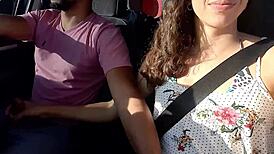 hot argentinian latina teen brunette masturbates in taxi to pay uber fare