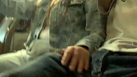 Showing My Huge Cock on Public Bus She Grabs and Strokes It Wild