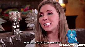 Latina milf lesbian unleashes squirting surprise in natural tits ecstasy sub español
