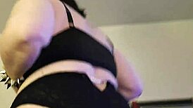 Amateur BBW wife Sandra turns job interview into hot anal licking