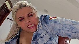 Rich delicious anal pounding golden blonde's tight ass deep inside