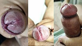 aw man, my small foreskin dick spurts while gf masturbates her wet pussy and tits... part 12